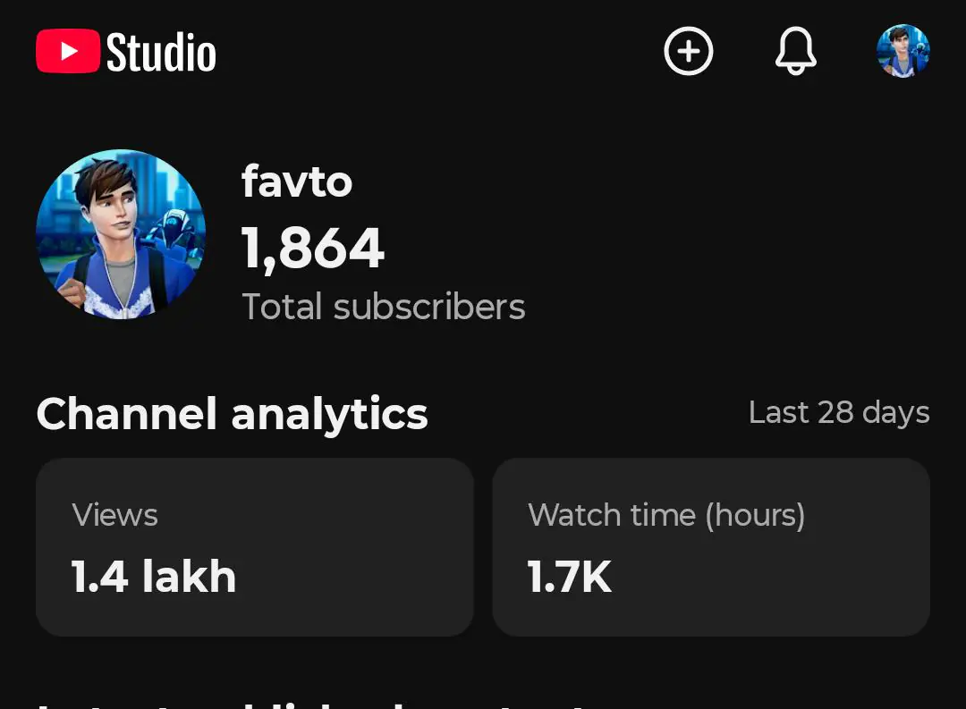 (ID:YTS0053)favto - 1.8K Subscribers - Gaming/Vlog